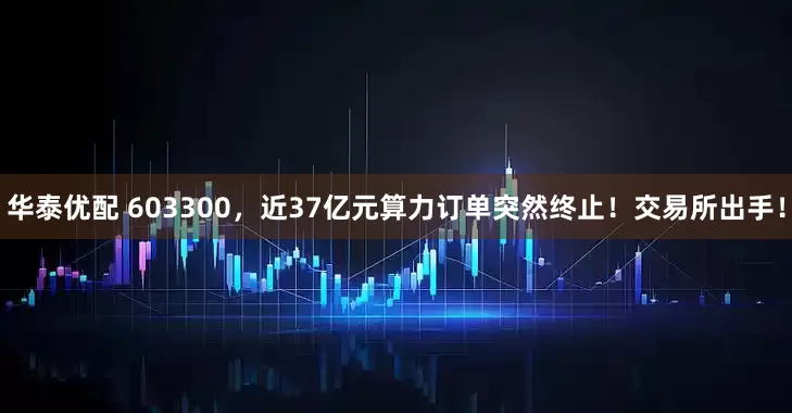 华泰优配 603300，近37亿元算力订单突然终止！交易所出手！